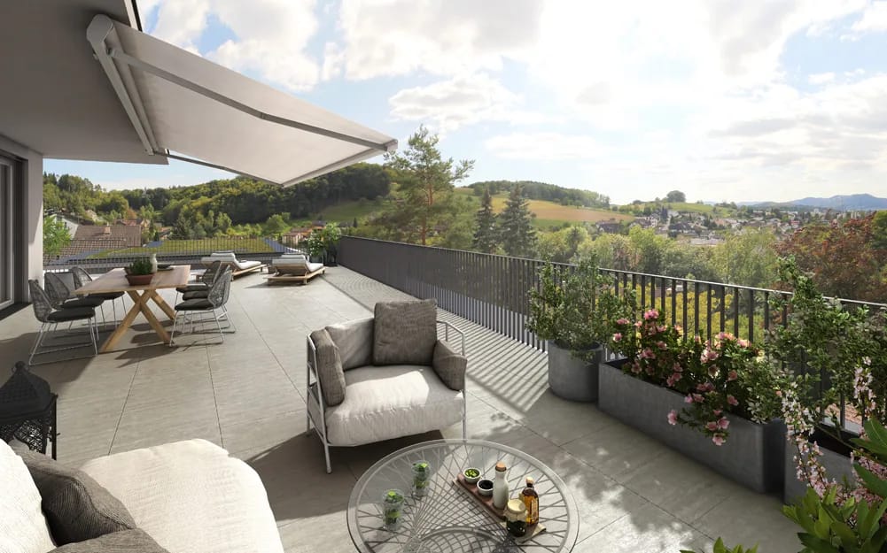 Neubau Terrassenhäuser im Sand