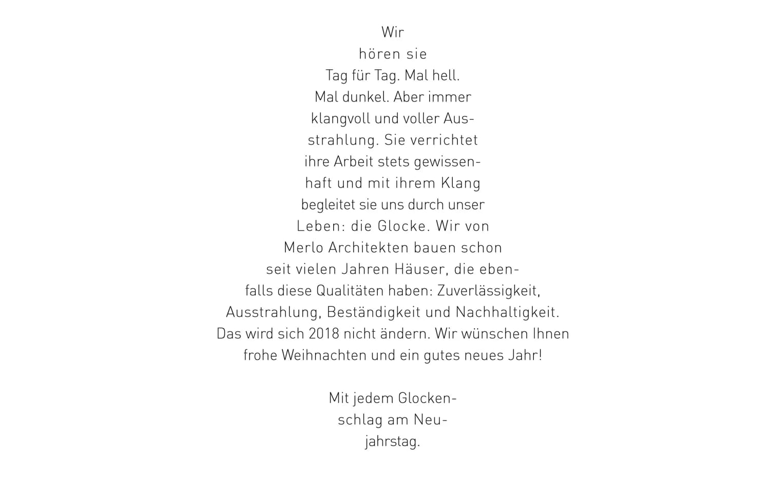 Mit jedem Glockenschlag am Neujahrstag