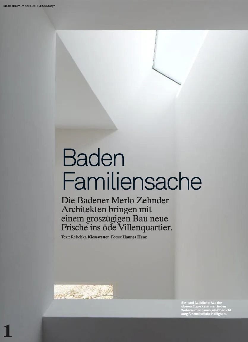 Cornelia Merlo, Architektin – Ideales Heim 04/2011